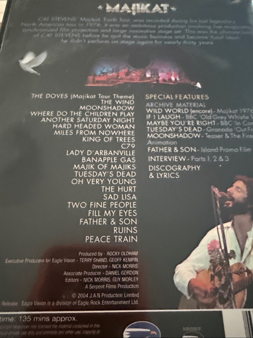 Cat Steven’s - Majikat (Earth Tour 1976) DVD and eagles (hell freezes over) dvd - Picture 2 of 2